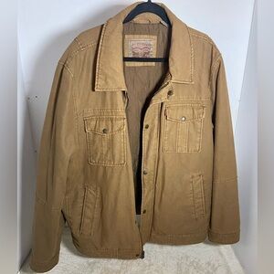 Levi’s Tan Cotton Canvas Workwear Utility Jacket Quilted Lined XXL